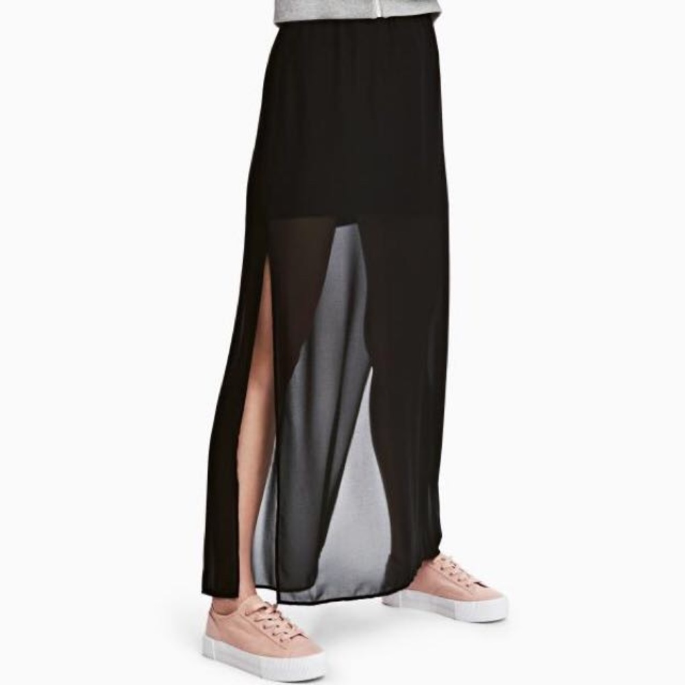 Maxi see through skirt